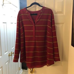 Talbot Red and Tan stripe Top.